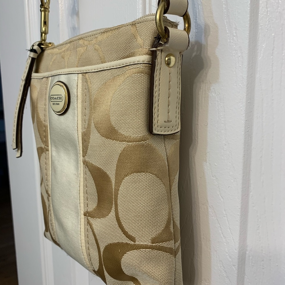 Coach Cream Coloured Cross Body Canvas Bag